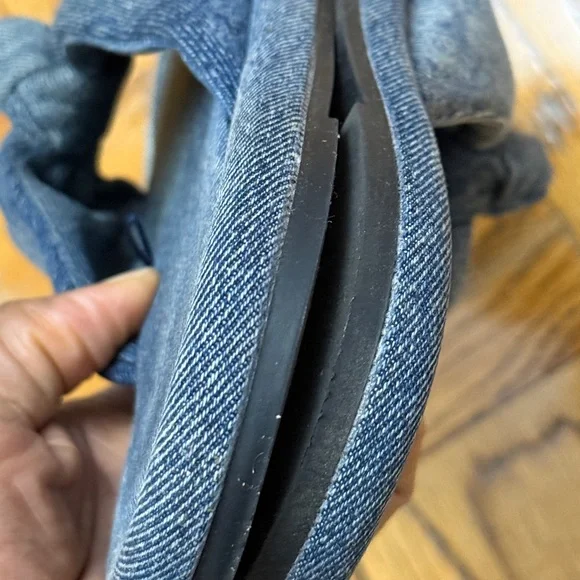 Zara Denim Bow Slide Sandals - Picture 7 of 12